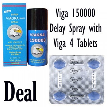 Super Viga Spray 150000 with Viga 100 Tablet